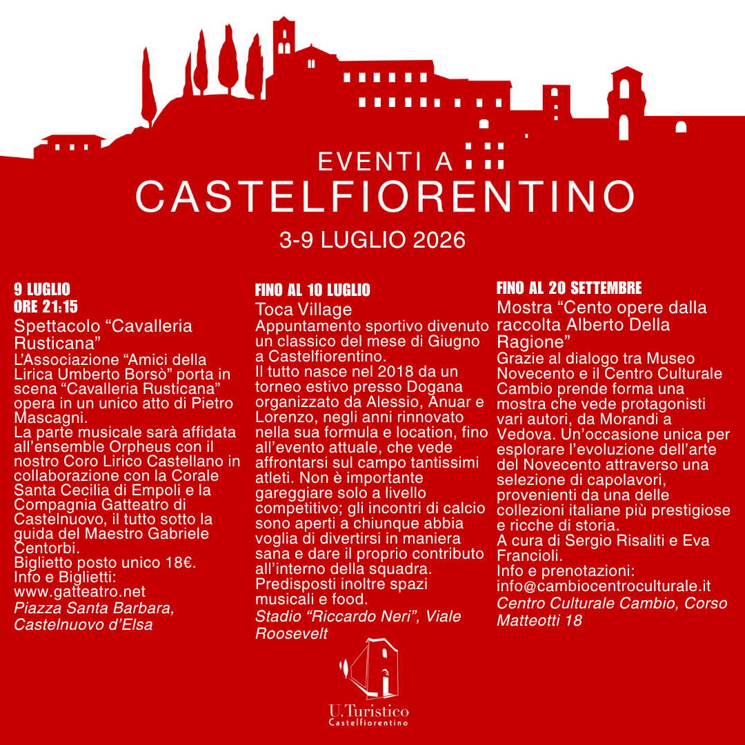 Newsletter Eventi a Castelfiorentino da venerdì 3 luglio a giovedì 9 luglio 2026 - Pagina 3