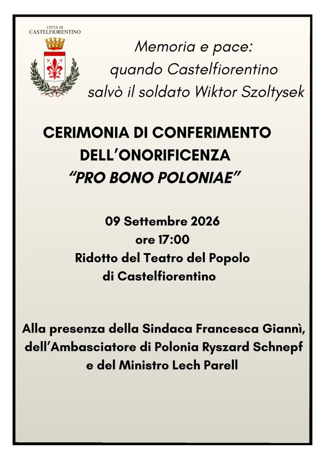 La locandina dell'iniziativa