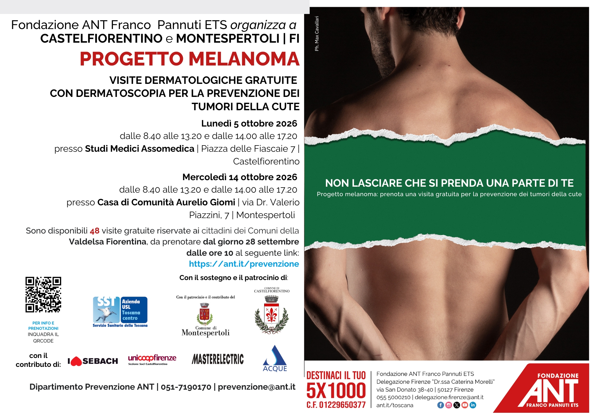Volantino informativo prevenzione melanoma