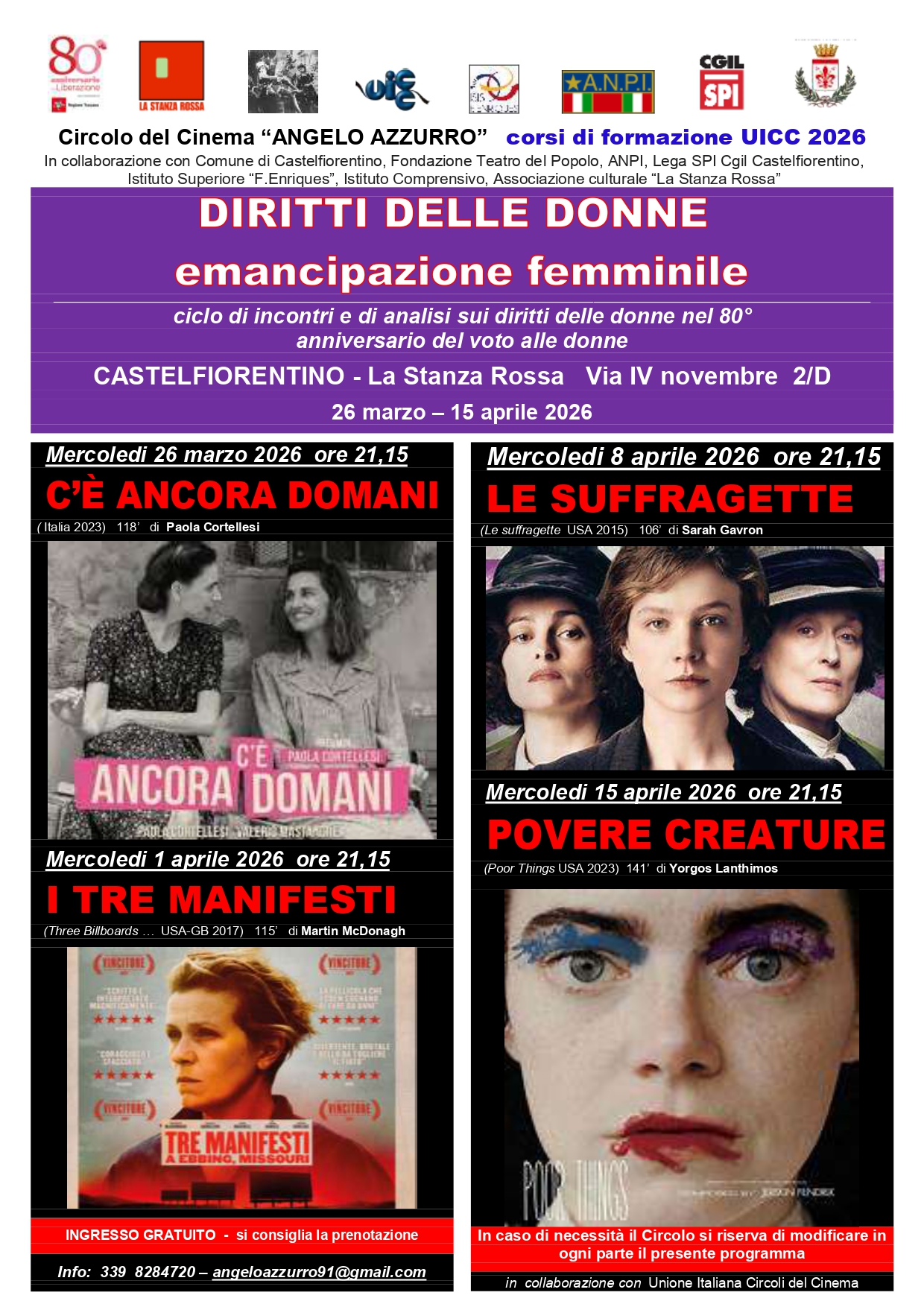 Il programma della rassegna