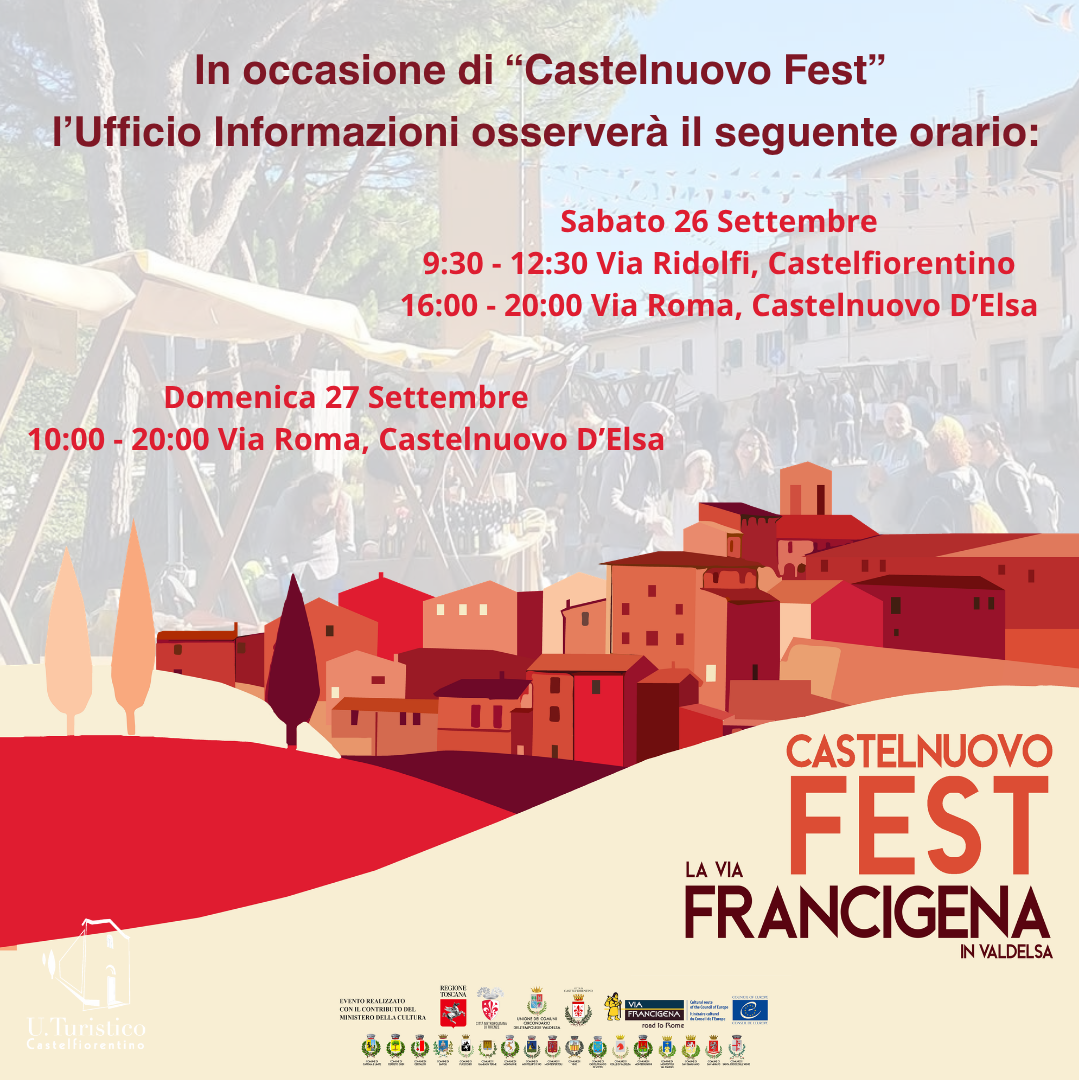Orario apertura in occasione di Castelnuovo Fest