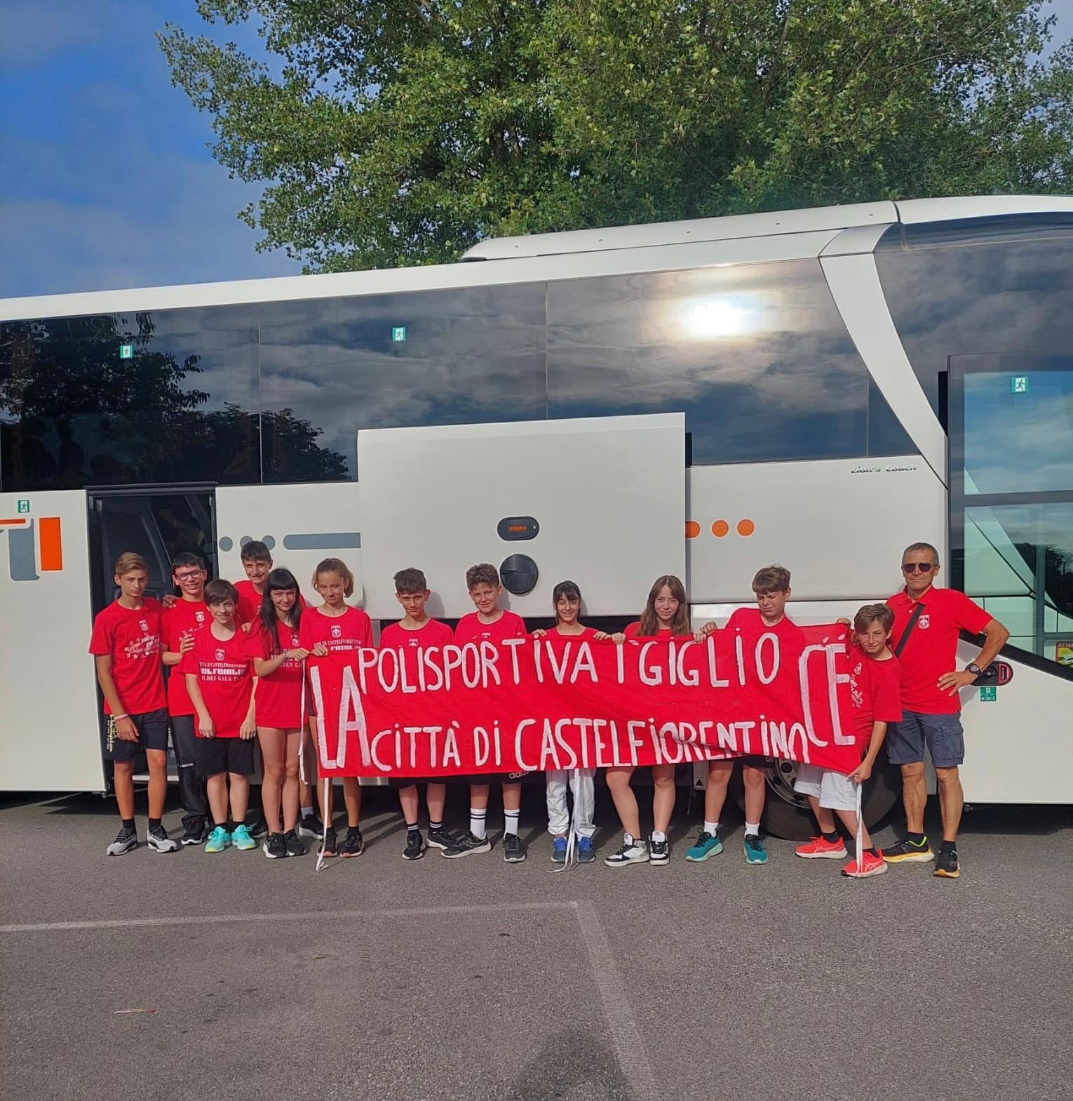 Il gruppo in parttenza per Roma