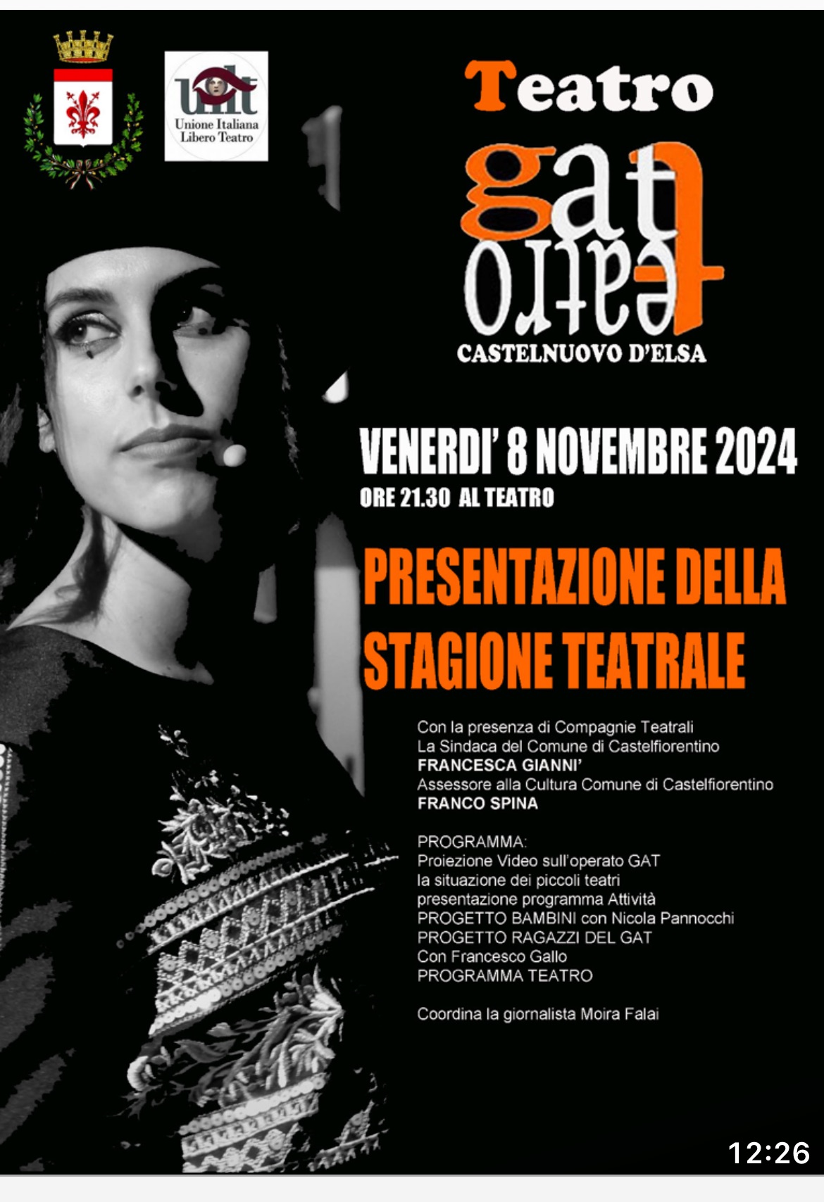 Locandina presentazione stagione Gat Teatro 2024