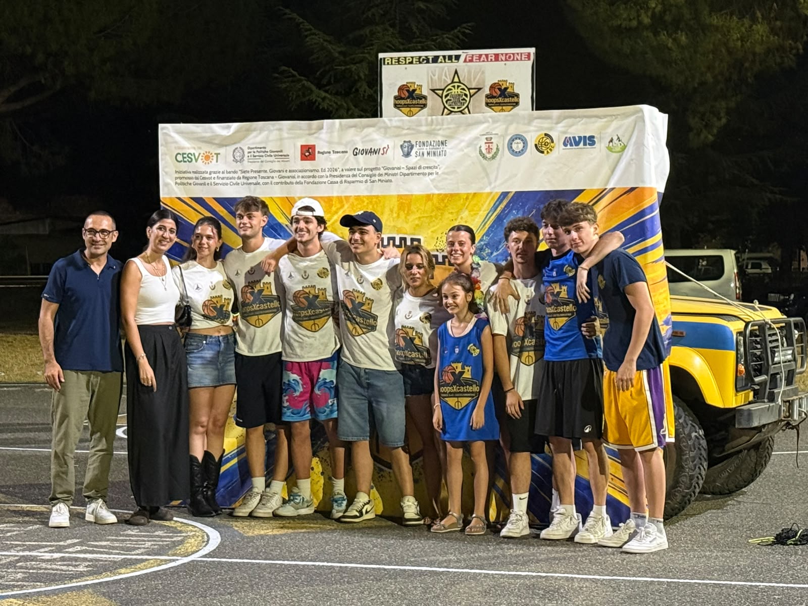 Foto di gruppo della serata finale