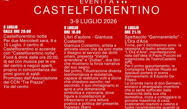 Newsletter Eventi a Castelfiorentino da venerdì 3 luglio a giovedì 9 luglio 2026 - Pagina 2