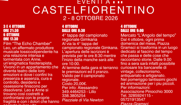 Newsletter Eventi a Castelfiorentino 2 - 8 ottobre 2026 - Pag. 2