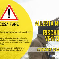 Logo allerta meteo gialla rischio vento