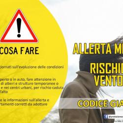 Logo allerta gialla rischio vento